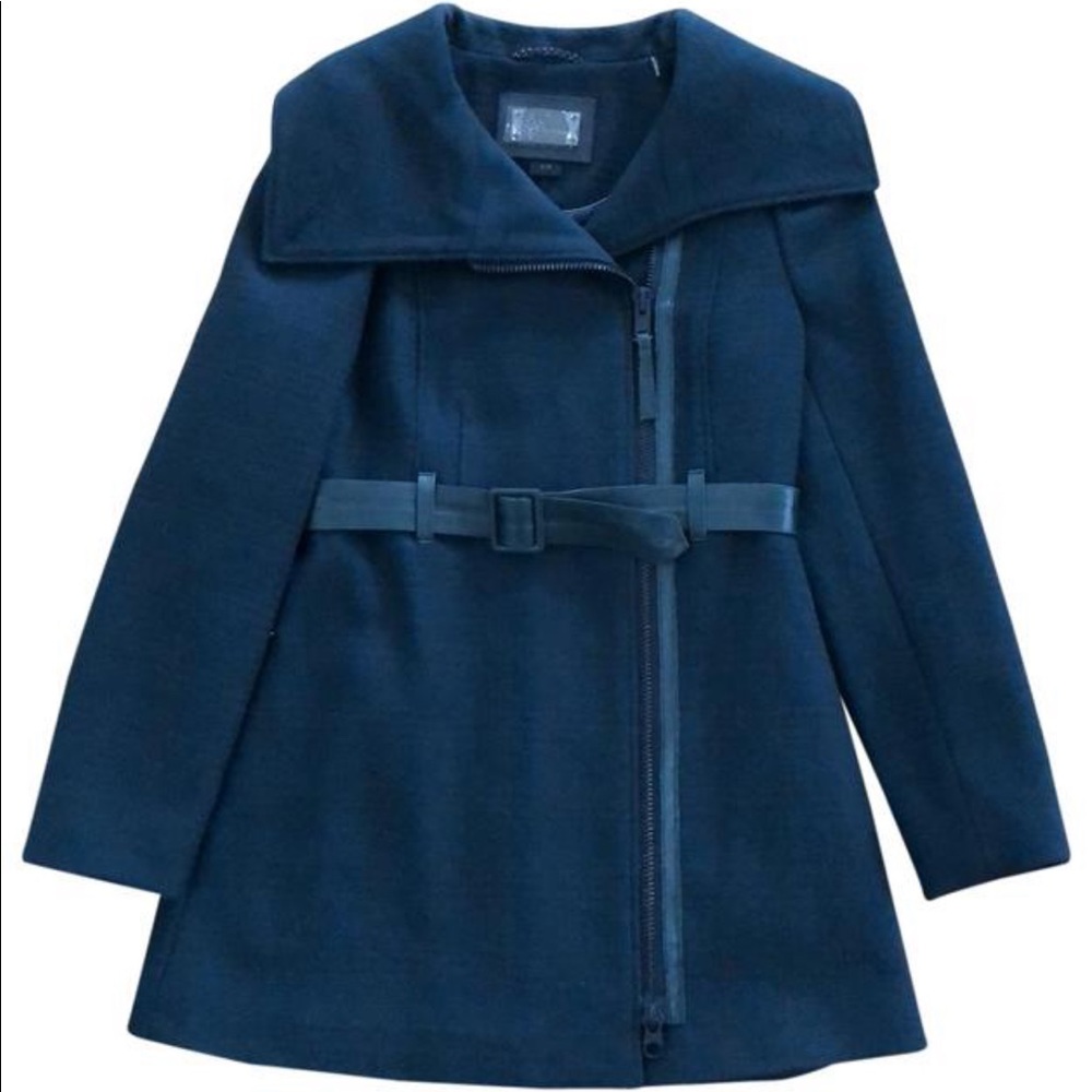 Mackage Emerald Green Wool Check Coat Petite 4(S)